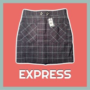 EXPRESS Plaid Pencil Mini Skirt